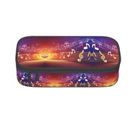 JGHHOUN Grande trousse de rangement colorée avec notes de musique pour adolescents, école, voyage, papeterie essentielle