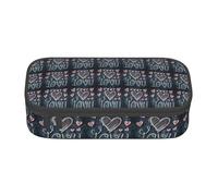 JGHHOUN Grande trousse de rangement « I Love You Words with Hearts » - Pour adolescents - Pour l'école, les voyages