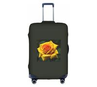 JGHHOUN Housse de protection élastique pour valise de voyage imperméable et lavable Motif rose jaune, blanc, M, Organiseur de sac