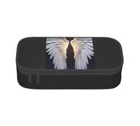 JGHHOUN Impression aile d'ange pour adolescents Grande trousse de rangement Étudiants École Voyage Fournitures de bureau essentielles