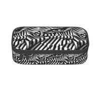 JGHHOUN Impression Zebra Impression Adolescents Grande trousse de rangement Étudiants École Voyage Fournitures de bureau essentielles