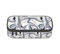 JGHHOUN Noir et blanc Impression mixte Adolescents Grande trousse de rangement Étudiants École Voyage Fournitures de bureau essentielles