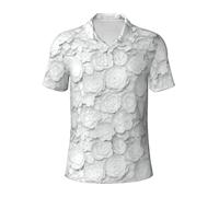 JGHHOUN Polo polyvalent imprimé floral 3D respirant confortable à manches courtes vêtements d'été décontractés, Noir , 4XL