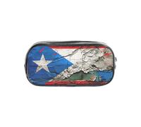 JGHHOUN Puerto Rico Trousse transparente pour papeterie Motif drapeau