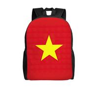 JGHHOUN Sac à dos imperméable élégant imprimé drapeau vietnamien unisexe pour le travail, les voyages, la randonnée, le camping, la salle de sport