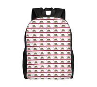 JGHHOUN Sac à dos unisexe imperméable avec imprimé drapeau de l'État de Californie pour le travail, les voyages, la randonnée, le camping, la gym