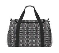 JGHHOUN Sac à main polyvalent avec imprimé tête de mort et fleurs - Sac à main léger et pliable - Pour le camping, la pêche