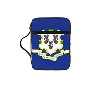 JGHHOUN Sac de rangement polyvalent imprimé drapeau de l'État du Connecticut - Accessoire d'église