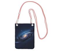 JGHHOUN Univers Voie lactée Galaxy Imprimé Mode Mince Sac à Bandoulière Léger Imperméable Pochette Mobile Cell Pouch Usage quotidien, rose, Taille unique