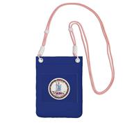 JGHHOUN Virginia State Flag Print Fashion Slim Crossbody Phone Bag Lightweight Waterproof Mobile Cell Pouch Daily Use, rose, Taille unique