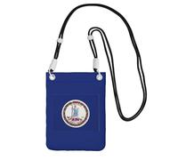 JGHHOUN Virginia State Flag Print Fashion Slim Crossbody Phone Bag Lightweight Waterproof Mobile Cell Pouch Daily Use, Noir , Taille unique