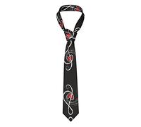 JGHYUTNS Cravate pour homme, idéale pour les mariages, les mariés, les garçons d'honneur, les missions, les danses, les cadeaux, Symboles de musique amour., taille unique