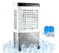 JGJSQYY Climatiseur Mobile sans Evacuation Clim' Tactile Portable avec Double Reservoir Eau 3 Vitesses 7.5H Minuteries 120° Oscillation Refroidisseur d'air pour Maison Bureau Chambre