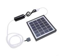 JGmotorfi Aérateur d'aquarium portable à énergie solaire 10 W avec système de pompe à oxygène avec pierre à air pour aquarium 5 V (noir)