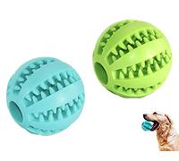 JGR SELECT Balle pour chien - 2 pièces - Jouet de nettoyage des dents de chien - Balle de nettoyage des dents - Jouets interactifs pour animaux de compagnie, Accessoire Chien en caoutchouc naturel