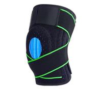 JGR SELECT Genouillère ménisque et ligament - Genouillère de sport réglable - Genouillère rotulienne unisexe en néoprène, crossfit, basketball, arthrite, tendinite (vert/noir)