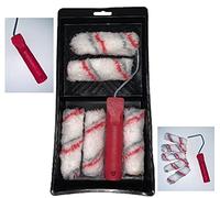 JGR SELECT Kit rouleaux de peinture anti-goutte - Pack complet avec 5 recharges réutilisables et plateau - Pour plafonds et murs