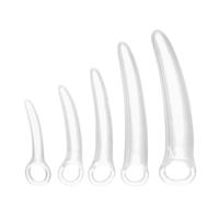 JGRZF dilatateur vaginal dilatateurs kit pour femme 5 pièces plug anal set,vaginisme buttplug vagin dilatateur kits masturbateur sextoys pour femme homme(transparent)