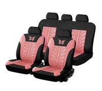 JGTUIRYEH Housse de Siege Voiture pour Fiat 500 500L 500X 500S 500e 500 Type 330/332, Avant et Arrière Respirant Antidérapant Protecteurs de Siège Interieur Auto Accessoire,C/Pink