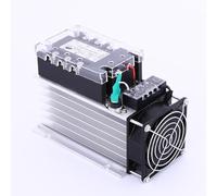 JGX-33100A Trois phase relais Solid State AC480V 100A DC contrôler Acteur Solid State Relay SSR AC Trois DC-AC Avec ventilateur et radiateur (Size : JGX-3340A)