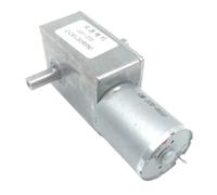 JGY 370 DC 6/12/24V Turbo motoréducteur à vis sans fin 0.6-375 tr/min Double arbre autobloquant couple élevé moteur à engrenages électrique réversible(66 RPM,6V)