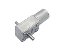 JGY-370 DC6V 12V 24V Worm Gear Metal electronic starter Dual Shaft Reduction 6-210RPM Large High Torque 2-45Kg.cm Reversed Self-lock IINKUEYK(90RPM,24V)