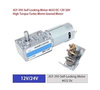 JGY-395 DC Worm Gear Vortex Geared electronic starter Self-Locking electronic starter 4632 Right Angle Metal Gear 12V 24v 4632 Maximum weight 50kg ICXLPMC(24RPM_24V)