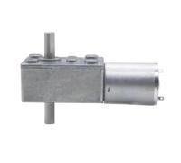 JGY370 DC 6V 12V 24V Moteur à engrenages à vis sans fin Double arbre de sortie Moteur à engrenages électrique Moteur autobloquant à couple élevé 1RPM-210RPM(6rpm,12V)