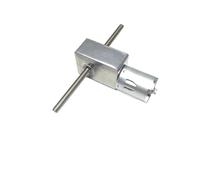 JGY370 M6 double arbre de sortie 50mm DC 6V 12V 24V moteur de réduction d'engrenage à vis sans fin autobloquant grand couple 6/10/18/23/30/40/66/90/160 tr/min(24V 10rpm)