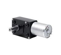 JGY370 noir Micro engrenage à courant continu Turbine à vis sans fin grand couple engrenage autobloquant 12V24V(D6,8 rpm,12V)