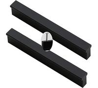 JgYiAngBq Lot de 2 poignées de tiroir en alliage d'aluminium noir en forme de T, heurtoir de placard, chambre à coucher, bouton pour commode