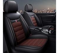 JGYZQL 2 Pièces Housses de Siège de Voiture pour Citroen DS3/DS3 Racing/DS3 Cabrio/DS4/DS5/DS3 Crossback/DS 4S, Housses Siege Cuir Confortables Respirant Protection Accessoires,Black Coffee
