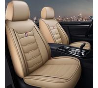 JGYZQL 2 Pièces Housses de Siège de Voiture pour Fiat Panda Coupe Punto Ulysse Brava Barchetta Marea, Housses Siege Cuir Confortables Respirant Protection Accessoires,Beige