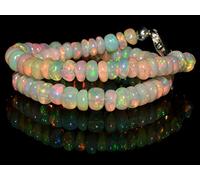 JH BEADS Bracelet de 18 cm avec opale naturelle éthiopienne 18 carats