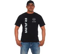 JH Design Dodge Ram T-Shirt Classique à Manches Courtes et col Rond pour Homme, Noir, Taille XL