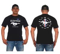 JH Design Ford Mustang Collage T-shirt à manches courtes et col rond pour homme, Clg0-noir, Taille M