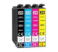 Jhaan 29XL Cartouche d'encre Compatible avec Epson 29 XL Multipack, pour Epson Expression Home XP-235 XP-245 XP-345 XP-255 XP-247 XP-332 XP-335 XP-432(4-Pack)