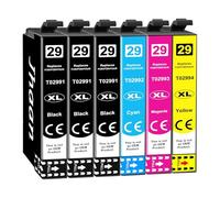 Jhaan 29XL Cartouches d'encre Compatibles pour Epson 29 XL avec Epson Expression Home XP-352 XP-255 XP-445 XP-247 XP-342 XP-442 XP-452 XP-345 XP-245 XP-235 XP-432 XP-435 XP-455 XP-355 (Lot de 6)