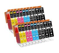 Jhaan 550XL 551XL Compatible Cartouches d'encre Remplacement pour Canon PGI-550 CLI-551 pour Canon PIXMA IP7250 MX925 MX725 MG550 MG5650 MG7550 MG6650 MG5450 MG6350 MG76450 (20 Pack)