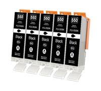 Jhaan 550XL Cartouches d'encre Compatibles avec Canon PGI-550 PGBK Noir pour Pixma IP7250 MX925 MG5550 MG5650 MG7550 MX725 IP8750 IX6850 MG5450 MG5655 MG6350 MG6450 MG6650