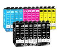 Jhaan Cartouches d'encre 18XL Compatibles avec Epson XP-225 18XL, Lot de 20