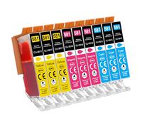 Jhaan CLI-581XXL Lot de 9 cartouches d'encre compatibles avec Canon CLI581 Compatible avec Pixma TS6350 TR8550 TS6150 TR7550 TS6250 TS8250 TS8251 TS9150 TS6151 TS9541C TS9551C TS705 50 pages)