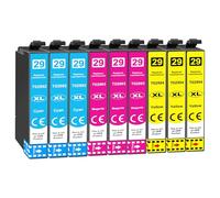 Jhaan Compatible 29XL Cartouches d'encre Compatible avec Epson 29 XL Multipack pour Epson Expression Home XP-245 XP-255 XP-235 XP-247 XP-345 XP-332 XP-335 XP-342 XP-432 XP-435 XP-257 (9-Pack)