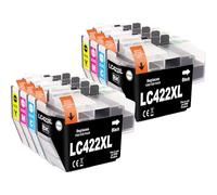 Jhaan LC422XL Cartouches pour Brother LC422 LC422XL Compatibles avec MFC-J5340DW MFC-J5345DW MFC-J5740DW MFC-J6940DW MFC-J6540DW (2 Noires, 2 Cyan, 2 Magenta, 2 Jaunes)