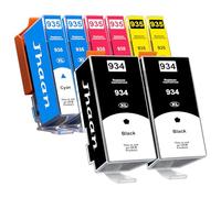 Jhaan Lot de 5 Cartouches d'encre 934XL 935XL | Compatibles avec HP Officejet Pro 6230 6830 6820 6800 6815 (noir, cyan, magenta, jaune)