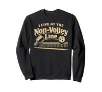 J'habite à Non-Volley Line Pickleball Game Player Pickleball Sweatshirt