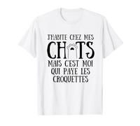 J'habite Chez Mes Chats Maitre Animal Maison Chaton Mignon T-Shirt