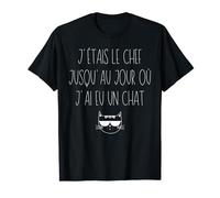 J'habite Chez Mon Chat Maitre Animal Maison Chat Humour T-Shirt
