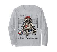 J'habite Ici Maintenant Volleyball Raccoon Manche Longue