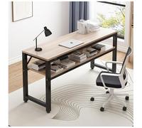 JHAISMAO Grand Bureau D'ordinateur, Composite Planche De Bois, Décent Et Stable Bureau à Domicile Bureau/Poste De Travail Tableau 39 Pouces Couleur Teck(Size:100x50x75cm,Color:B)